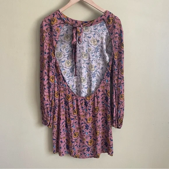 FOR LOVE AND LEMONS open back long sleeve floral dress - Picture 5 of 9